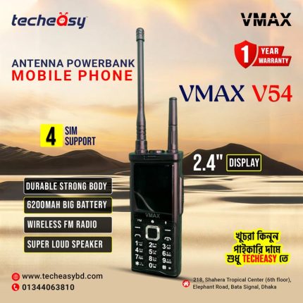 Vmax V54 Power Bank Mobile Dual Antina 6200mAh Four SIM